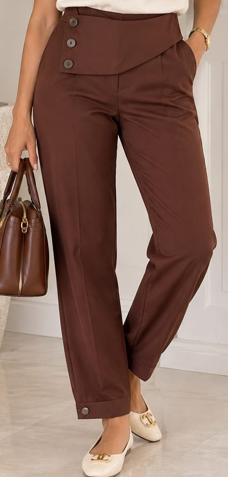 Pantalón recto cruzado